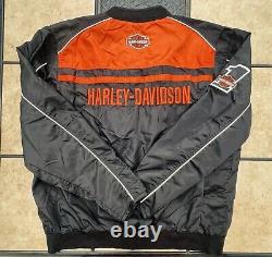 Harley-Davidson Mens Casual Jacket Moto Ride Bar & Shield Black 98553-15VM Nylon