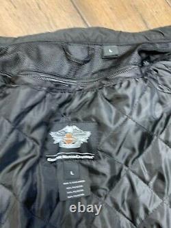 Harley Davidson Mens Classic Functional Textile Riding Jacket size L Bar&Shield