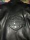 Harley Davidson Mens Embossed Bar&shield Classic Vintage Black Leather Jacket Xl