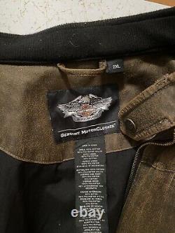 Harley-Davidson Mens Hornback Moto Bar & Shield Casual Jacket Brown