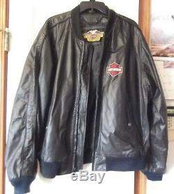 Harley Davidson Mens Large Bar and Shield Leather Jacket Black