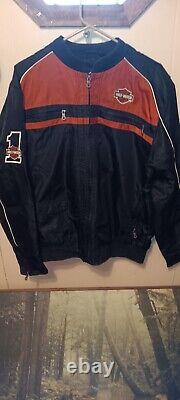 Harley Davidson Mens Nylon Jacket Moto Ride BAR & SHIELD 98553-15VM Size Large