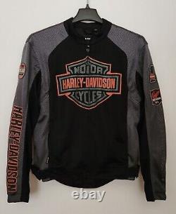 Harley Davidson Mens Riding Gear Jacket Size M Polyester Motorcycle Bar & Shield