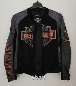 Harley Davidson Mens Riding Gear Jacket Size M Polyester Motorcycle Bar & Shield