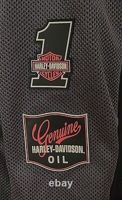 Harley Davidson Mens Riding Gear Jacket Size M Polyester Motorcycle Bar & Shield