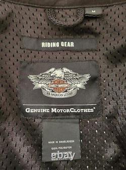 Harley Davidson Mens Riding Gear Jacket Size M Polyester Motorcycle Bar & Shield