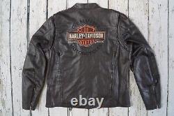 Harley Davidson Mens Roadway Bar&Shield Black Leather Jacket 2XL Tall 98015-10VM