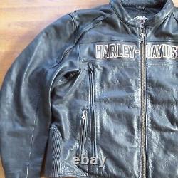 Harley Davidson Mens Roadway Bar & Shield Leather Riding Jacket 4XL Triple Vent
