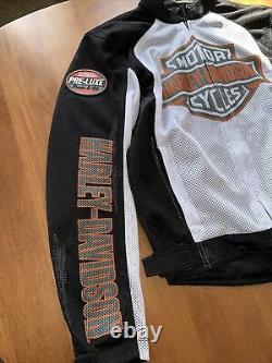 Harley Davidson Mens White Bar & Shield Mesh Jacket NWT