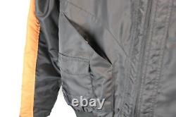 Harley Davidson Mens jacket 2XL black orange nylon bomber Shield race 97068-00v