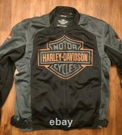 Harley Davidson Mesh Riding Jacket Men's XXL BIG&TALL (98233-13VT) Bar & Shield