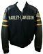 Harley Davidson Motorclothes Black Leather Ridge Bar & Shield Bomber Jacket Lg