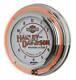 Harley-davidson Motorcycle Double Neon Bar & Shield Clock, Orange Neon Hdl-16623