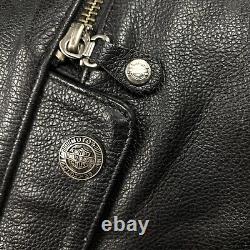 Harley Davidson Motorcycle Genuine Leather Chaps Mens sz Large Bar & Shield Logo