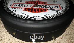 Harley Davidson Motorcycles 20 Bar & Shield Neon Clock-sign-light-roadhouse Col