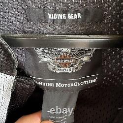 Harley Davidson Motorcycles Bar & Shield Logo Mesh Riding Jacket Mens L W Pads