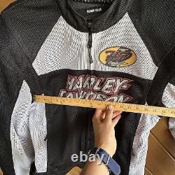 Harley Davidson Motorcycles Bar & Shield Logo Mesh Riding Jacket Mens L W Pads