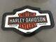 Harley Davidson Motorcycles Wall Sign Bar Mirror Shield Wood 22x14 Vintage