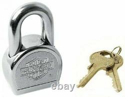 Harley Davidson New Oem Padlock Master Lock Bar & Shield Security Softail