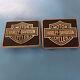 Harley Davidson Nos Shovelhead Saddlebag Guard Rail Bar & Shield Badges#90951-79