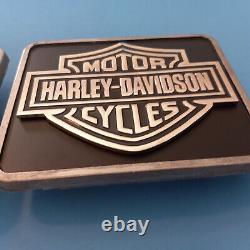 Harley Davidson Nos Shovelhead Saddlebag Guard Rail Bar &shield Badges#90951-79
