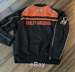 Harley Davidson Nylon #1 Racing Bar/Shield Motorcycle Jacket 98553-15VM XLarge
