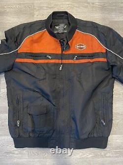 Harley Davidson Nylon Jacket Moto Ride BAR & SHIELD 98553-15VM Size XL