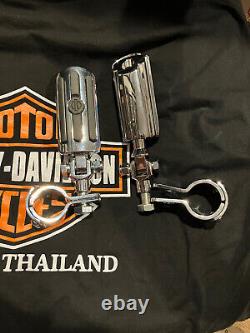 Harley Davidson OEM Chrome Bar & Shield Foot Pegs SET OF 4