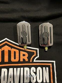 Harley Davidson OEM Chrome Bar & Shield Foot Pegs SET OF 4