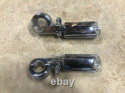 Harley Davidson OEM Chrome Bar & Shield Highway Foot Pegs with Billet Mounting