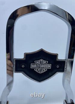 Harley Davidson OEM Sissy Bar / Padded Emblem & Pad FXR Black Bar Shield