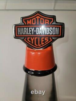 Harley Davidson Oil Can Motor Orange Black Lava Lamp Bar & Shield, Rare, 19.5