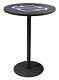 Harley-davidson Open Bar & Shield Bar Top Cafe Table, Melamine Top Black