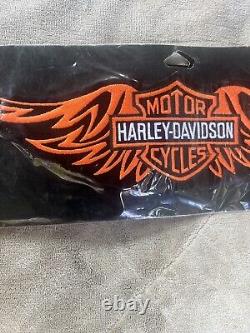 Harley Davidson Orange Bar & Shield Tribal Wings Emblem Large Patch Motorcycle