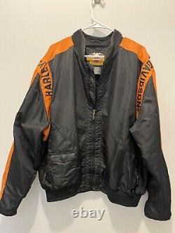 Harley-Davidson Orange Bar and Shield Nylon Jacket
