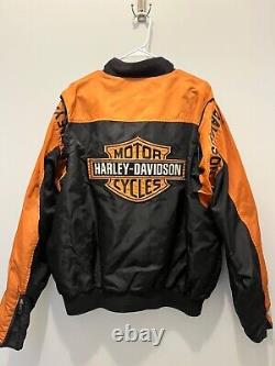 Harley-Davidson Orange Bar and Shield Nylon Jacket