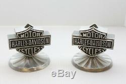 Harley-Davidson Pewter Bar & Shield Candle Holders