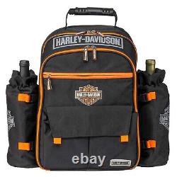 Harley-Davidson Picnic Pack Set, Bar & Shield Logo Backpack Black & Orange