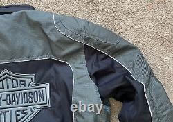 Harley Davidson Riding Gear Bar Shield Mesh Armor Bomber Reflective Jacket 2XL