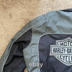 Harley Davidson Riding Gear Bar Shield Mesh Armor Bomber Reflective Jacket 2XL