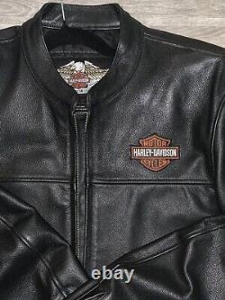 Harley Davidson Riding Gear Mens Size L HD Bar And Shield Leather Biker Jacket