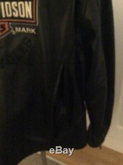 Harley Davidson Roadway Black Leather Jacket Bar&Shield 98015-10VM Size 2XL RARE