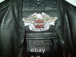 Harley Davidson SMALL STOCK Heavy Leather Jacket Bar & Shield 98112-06VW NWOT