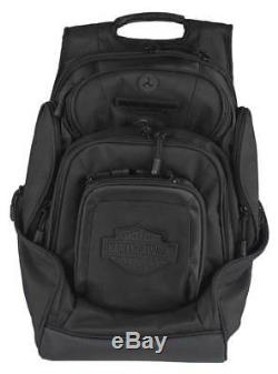 Harley-Davidson Sculpted Bar & Shield Deluxe Backpack, Black BP2000S-BLKBLK