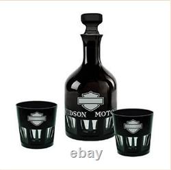 Harley-Davidson Silhouette Bar & Shield Decanter Set, NIB