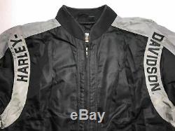 Harley Davidson Small Bar & Shield Gray & Black Nylon Bomber Jacket 98417-08VM