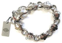 Harley-Davidson Stainless Steel Bar & Shield Bracelet by Thierry-Martino Jewelry