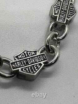 Harley Davidson Stainless Steel Bar & Shield Logo Necklace B5 HSN0020