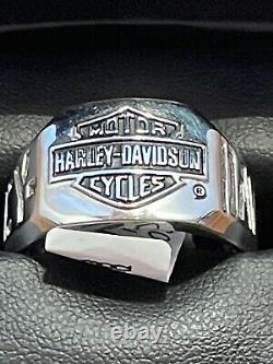 Harley-Davidson Sterling Cut Out Bar & Shield Ring Men's size 14 NWT