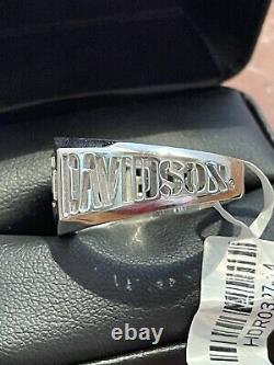 Harley-Davidson Sterling Cut Out Bar & Shield Ring Men's size 14 NWT